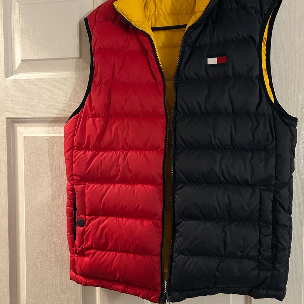 Tommy Hilfiger Red and Blue Colorblock Vest